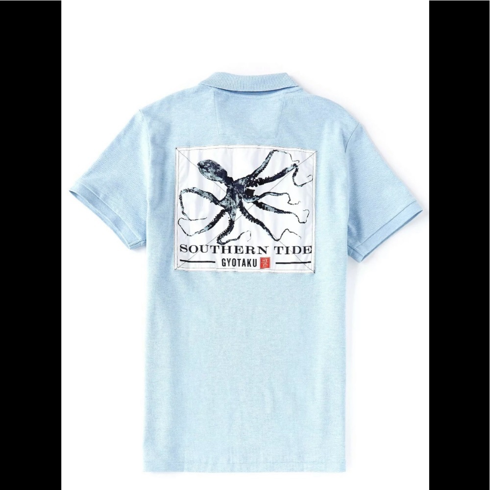 Southern Tide Octopus Hachi Polo Gyotaku Large